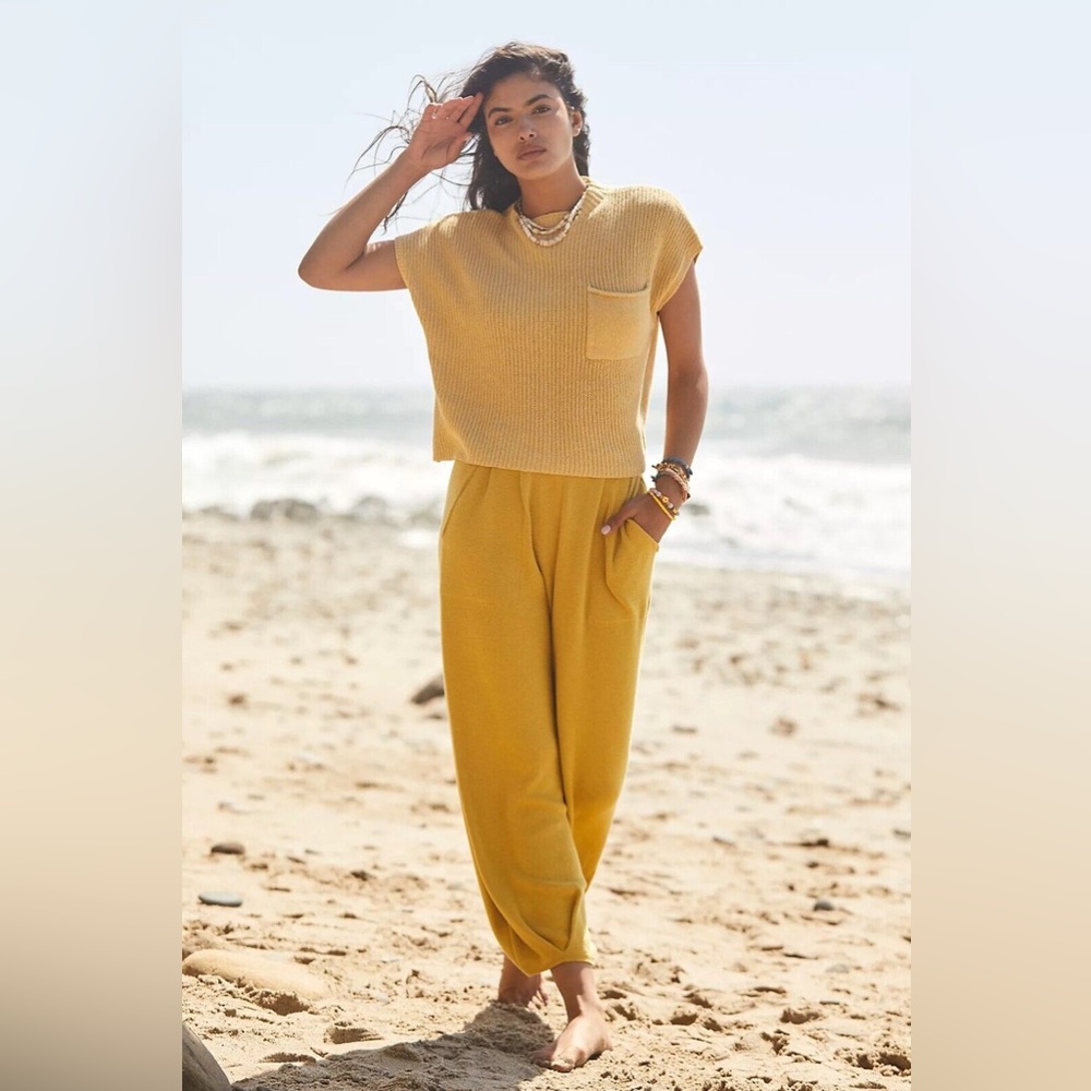Free People Freya Sweater Set in Yellow size M